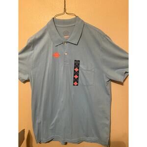 MENS ST. JOHN BAYS CLASSIC FIT SHORT SLEEVE POLO SHIRT IN CRUSADE3R BLUE